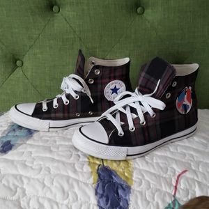 Limited Edition Black Plaid Converse